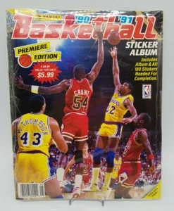 1990-91 Panini Basketball Sticker Album Premiere Edition 180 Stickers NBA Jordan - Picture 1 of 5