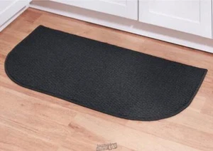 Berber 18"x 36" Wedge Rug Black - Picture 1 of 2