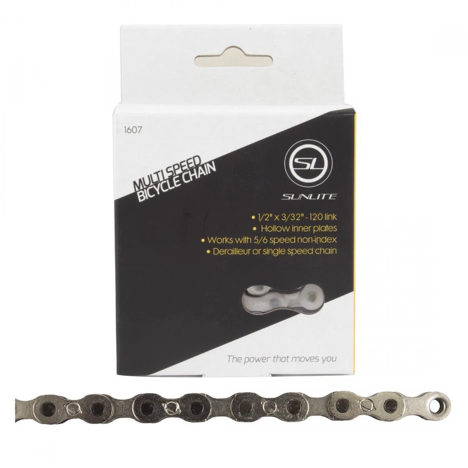 CADENA BICICLETA SCN-MS 5/6 VELOCIDADES PLATA 120L Foto 1 de 1