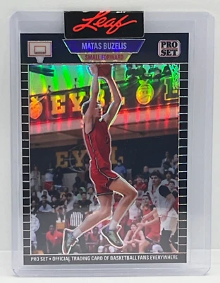 Matas Buzelis 2023 Leaf Pro 套装金属黑色全息 RC PSG-80 17/49 SP 仅 49 制造 — 第 1/4 张图片