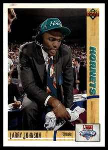 1991 Upper Deck Larry Johnson #2 Charlotte Hornets DPK, tarjeta de baloncesto de radiocontrol - Imagen 1 de 2