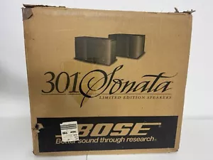Bose 301 Sonata Direct Reflecting Pair Bookshelf Speakers Black Limited Edition - Picture 1 of 13