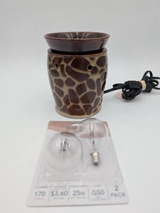 CALENTADOR DE CERA SCENTSY Retirado Jirafa Patrón Tamaño Completo Colección Safari BOMBILLAS NUEVAS - Imagen 1 de 14