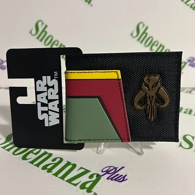 Bioworld Bi-Fold Wallet Star Wars Boba Fett Mandalorian Mythosaur Skull Krybes - Image 1 of 4