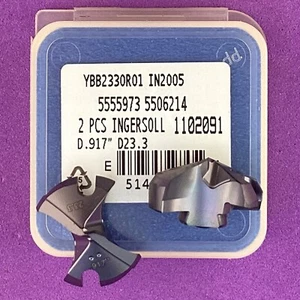 2pc INGERSOLL YBB2330R01  23.3mm Carbide Replaceable Drill Tip IN2005🎯Machinist - Picture 1 of 3