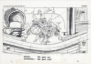 Däumelinchen Don Bluth 1994 Production Animation Model/Layout Sheet Copy 2 - Bild 1 von 1