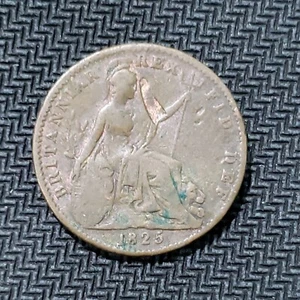 1825 GREAT BRITAIN: One (1) Farthing Coin - George IV - Copper - KM# 677 - Picture 1 of 2
