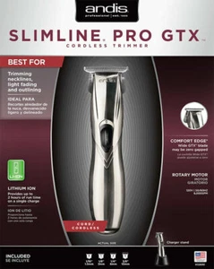 Recortadora de cabello inalámbrica Andis Slimline Pro GTX hoja ancha iones de litio #32690 - NUEVA - Imagen 1 de 8