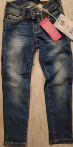 NWT SCOTCH R'BELLE "LE VOYAGE- PARADISE BIRD" SUPER SKINNY JEAN ADJ WAIST 12YR - Picture 1 of 10