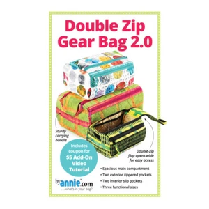 Quilting Sewing By Annie Double Zip Gear Bags 2.0 Pattern Only - Picture 1 of 5