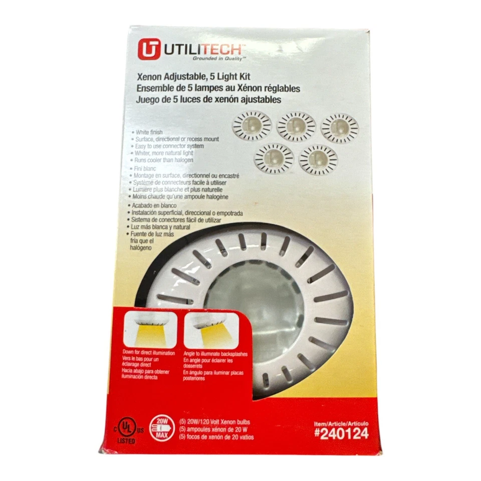 Utilitech Xenon Adjustable 5 Light Kit 20-Watt/120 Volt Xenon Bulbs 240124 New - Image 1 of 4
