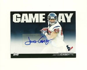 2011 Topps Game Day Autographs #GDAJC James Casey Auto Houston Texans Rice - Picture 1 of 2