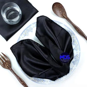 MDS Pack of 50 Satin Napkin Square 12 X 12 Inches Dinner Table Napkins Handke... - Picture 1 of 6