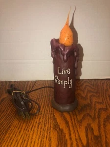 2007 Honey & Me "Live Simply" Electric Candle Non-Working-Nice Display-RARE - Picture 1 of 9
