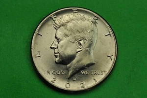 Moneta mezzo dollaro USA Kennedy 2021-D Choice BU Mint State - Foto 1 di 2