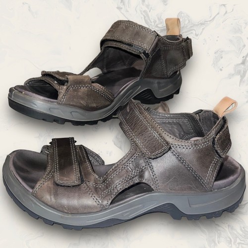 ECCO Offroad 2.0 scarpa sandalo uomo grigio marrone pelle senza luna uomo taglia 7