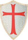 Knights Templar Shield w/Chain On the Back For Displaying All Metal Construction