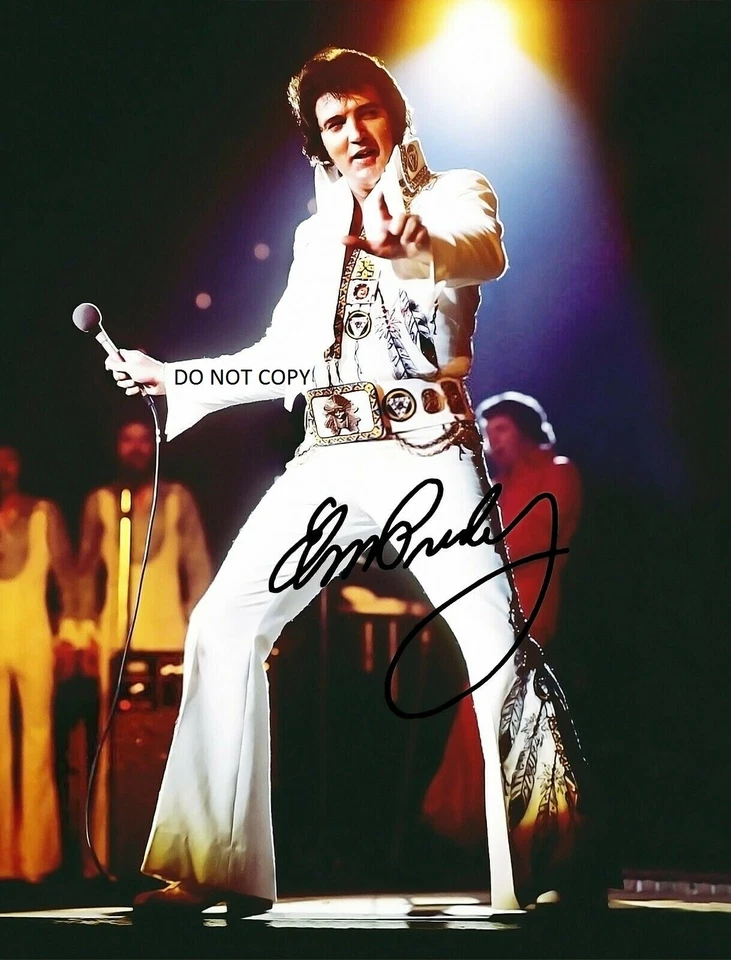 ELVIS PRESLEY - LIVE Autographed Signed 8x10 Reprint Photo #2 !! - Image 1 of 1