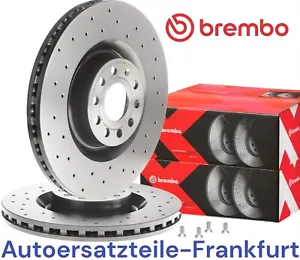 2x BREMBO Bremsscheiben VORNE AUDI A3 + VW GOLF 6 PASSAT B6 SEAT LEON SKODA SUPE - Picture 1 of 7