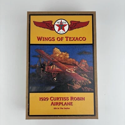 Wings Of Texaco 1929 Curtiss Robin Airplane (#6) Die-Cast Metal Coin Bank NEW! - Image 1 of 4