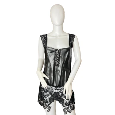 Dreamgirl Corsé Top Imitación Cuero Steampunk Capricho Gótico Bustier Boudoir Foto 1 de 4