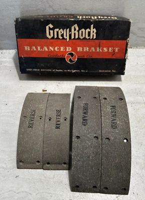 Juego de 1/2 revestimientos de zapatas de freno DeSoto Chrysler Dodge GREY-ROCK 1935-36 1938-1942 Foto 1 de 4