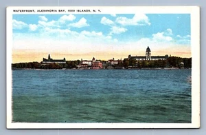 Postcard Vtg New York Waterfront Alexandria Bay 1000 Islands - Picture 1 of 2