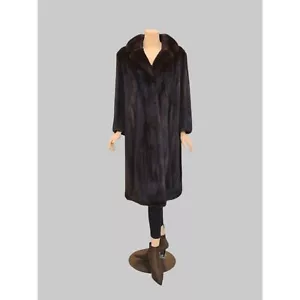 Vintage Dark Brown Mink Coat -Large - Picture 1 of 11