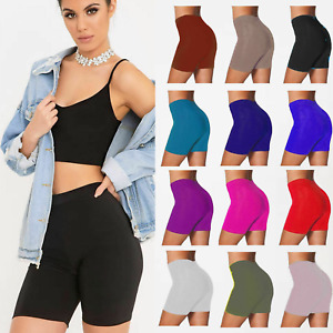 LADIES WOMENS CYCLING SHORTS ACTIVE WEAR VISCOSE SOFTWEAR STRETCHABLE COMFYWEAR