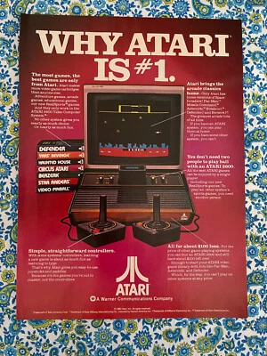 Vintage 1982 Atari Print Ad Why Atari Is #1 Ad Only - Image 1 of 4