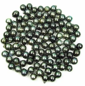10 piezas 12-13 mm Barroco Tahitiano Tahitiano Negro/Verde Perla - Imagen 1 de 1