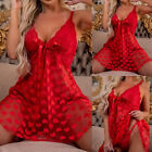 Women Sexy Valentine Lingerie Lace Babydoll Underwear Nightwear Sleepwear Robes