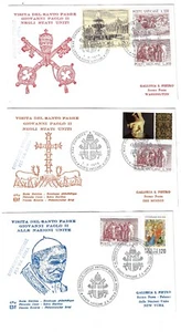 Vatican 5 FDC SPECIAL AIRMAIL COVER WITH 2 RARE CANCELETION FRONT & BACK WOW! - Picture 1 of 4