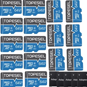 TOPESEL Ultra Micro SDXC 64GB C10 1/100PCS TF Cards Memory High Speed Wholesale - Picture 1 of 24