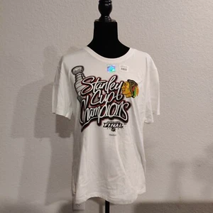NUEVA CAMISA REEBOK para mujer Chicago Blackhawks 2010 NHL Stanely Cup Champions XL - Imagen 1 de 5