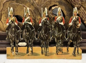 Set 5 bagnini Victorian fustellati 1° su cavalli rottami L10 - Foto 1 di 6