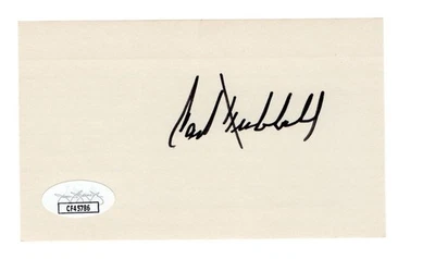 Carl Hubbell Signed Autographed 3X5 Index Card Giants Hall of Famer JSA CF45786 - Image 1 of 2