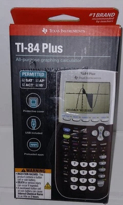Texas Instruments TI-84 Plus Graphing Calculator - Black New Factory Sealed - Image 1 of 3