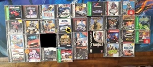 ps1 game lot Of 32 Racing Sports Shooter Great Shape   - Picture 1 of 24