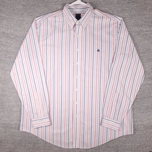 Camisa Brooks Brothers Para Hombres 1XLT Abotonada Sin Hierro Supima Algodón Rayas Oxford - Imagen 1 de 12