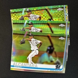 2019 Topps Chrome Sandy Alcantara #119 Prism + Refractor + XFractor Marlins Lot - Picture 1 of 3