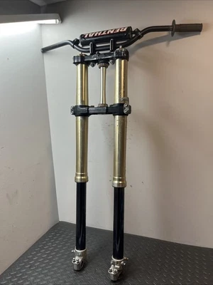 Kawasaki KX250F KX 250F 2010 horquilla delantera suspensión manillar triple árbol Foto 1 de 4