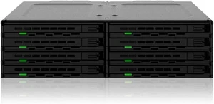 8 Bay 2.5" SAS/SATA HDD/SSD Mobile Rack for 5.25" Bay - ExpressCage MB038SP-B - Picture 1 of 6