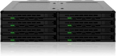 8 Bay 2.5" SAS/SATA HDD/SSD Mobile Rack for 5.25" Bay - ExpressCage MB038SP-B - Image 1 of 4