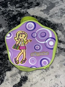 Borsa vintage Polly Pocket 2003 a forma di fiore viola/verde - Foto 1 di 8