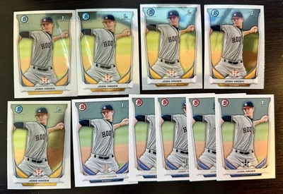18X JOSH HADER 2014 & 2017 RC LOT: BOWMAN CHROME 1ST REFRACTOR TOPPS UPDATE +++ - Image 1 of 2