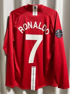 Cristiano Ronaldo #7 Manchester United 2008-2009 Long Sleeve Jersey Original UCL - Picture 1 of 24