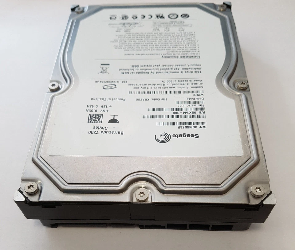 Seagate Barracuda 1 TB SATA III Festplatte 7200 RPM 32 MB Cache ST31000524AS  - Bild 1 von 1