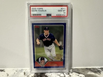 2003 Topps Kevin Youkilis #311 PSA 10 Rookie Card - Image 1 of 2