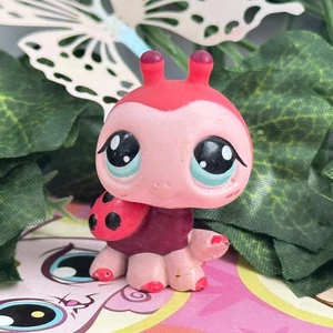 Littlest Pet Shop LPS 1017 Red Pink Ladybug Insect Black Blue - Picture 1 of 3